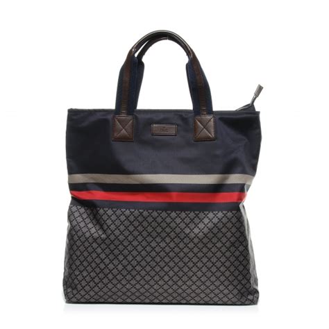 gucci nylon diamante tote|GUCCI Nylon Diamante Tote Blue 54449 .